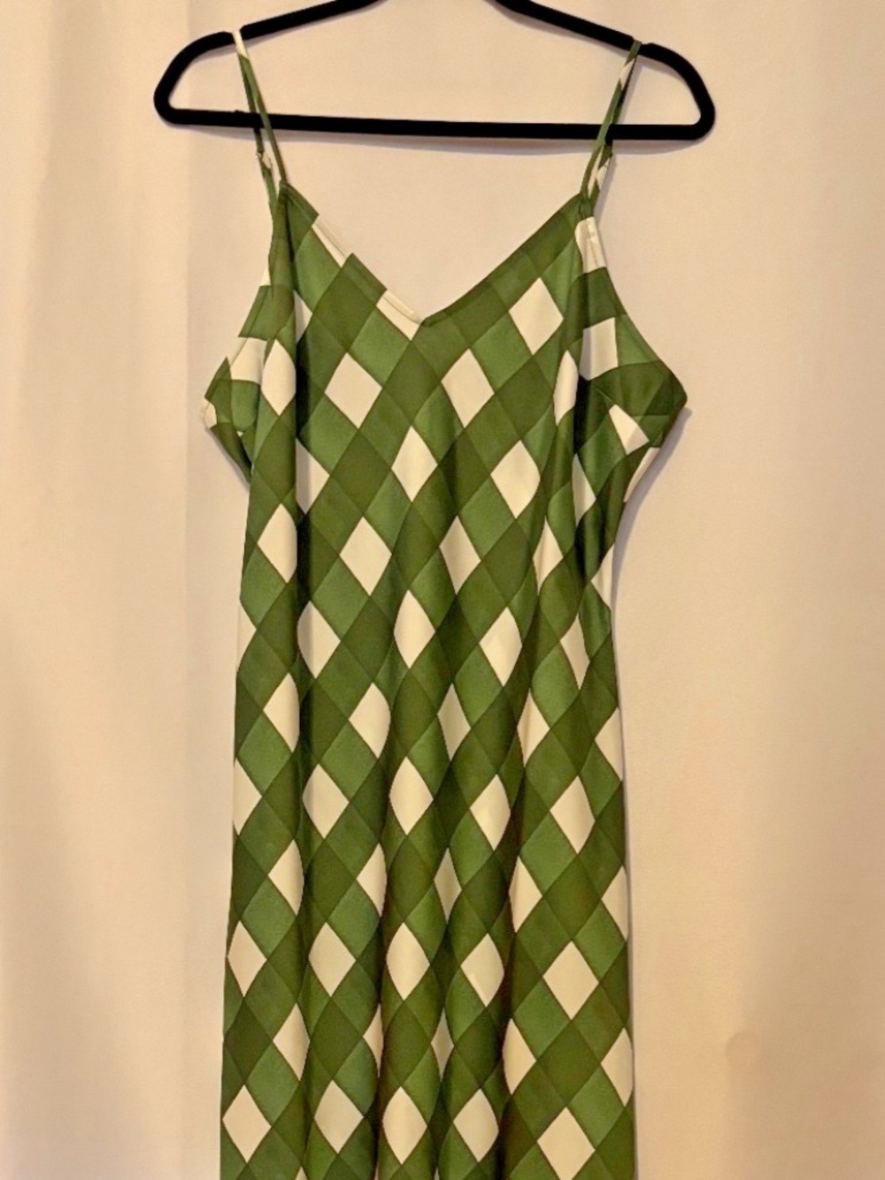 Vineyard Vines Green Check Midi Dress Sleeveless Strappy XL